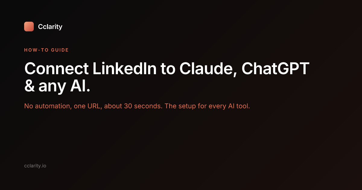 How to connect LinkedIn to Claude, ChatGPT and other AI