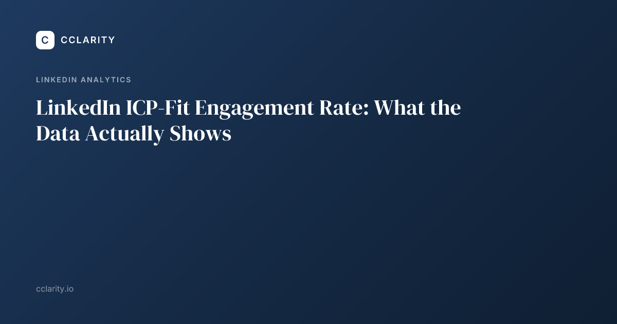 LinkedIn ICP-Fit Engagement Rate: What the Data Actually Shows | Cclarity