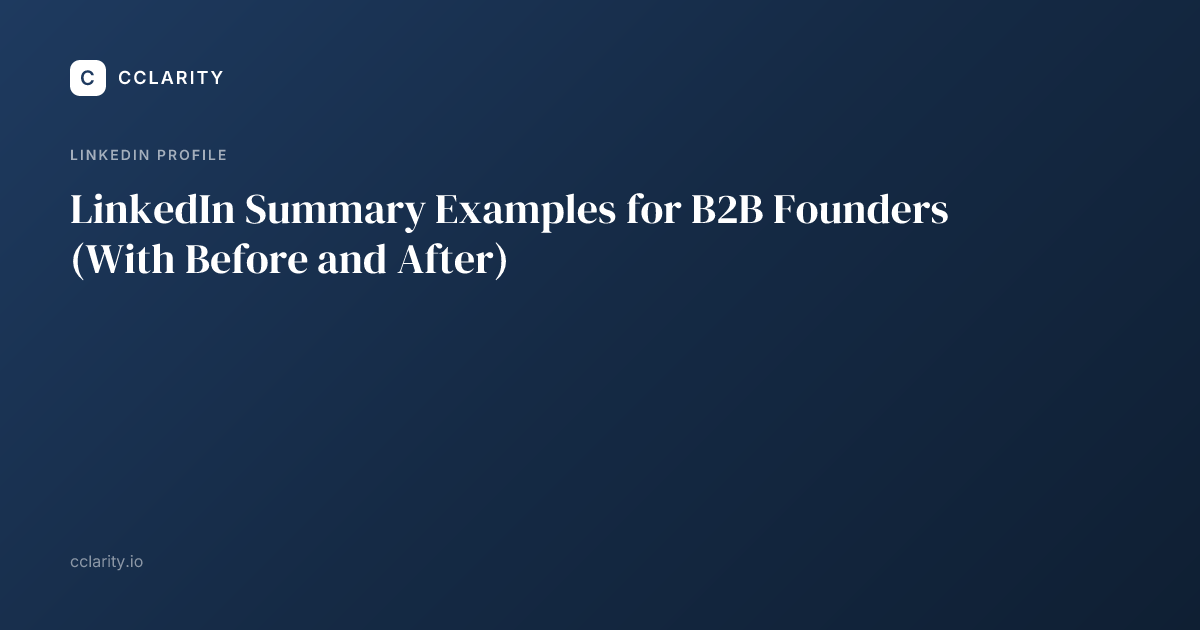 example of before and after an adjust (b l ) function.... LinkedIn Summary Examples for B2B Founders (With Before and After ...